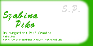 szabina piko business card