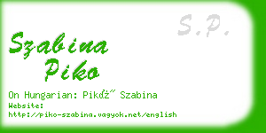 szabina piko business card